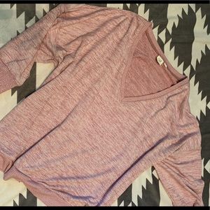 Gap Slouchy V-Neck Heathered Sweater